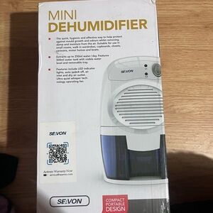 Sevon Mini Dehumidifier - White and Blue